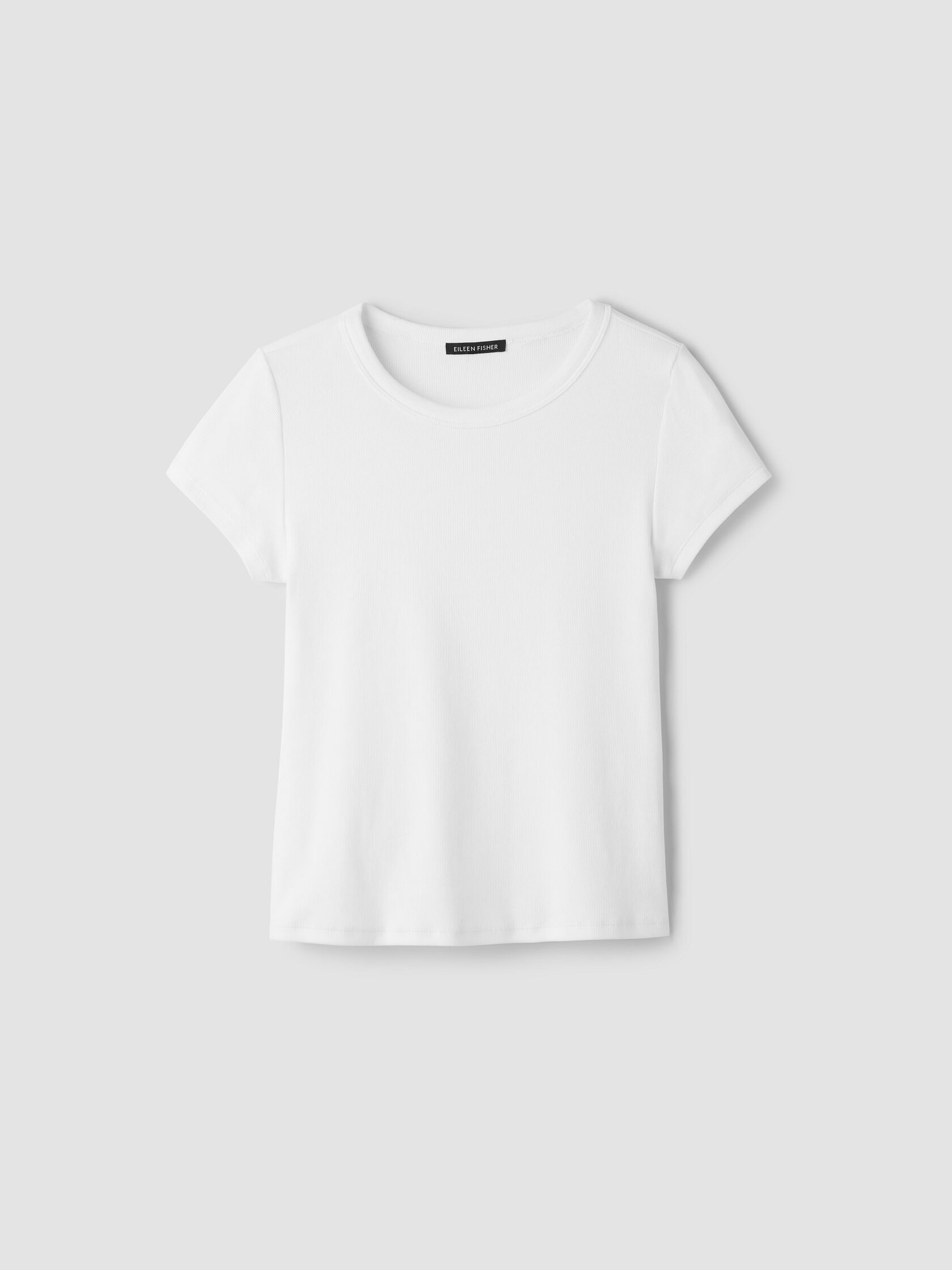 Organic Cotton Stretch Rib Crew Neck Tee
