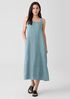 Washed Organic Linen Délavé Square Neck Dress