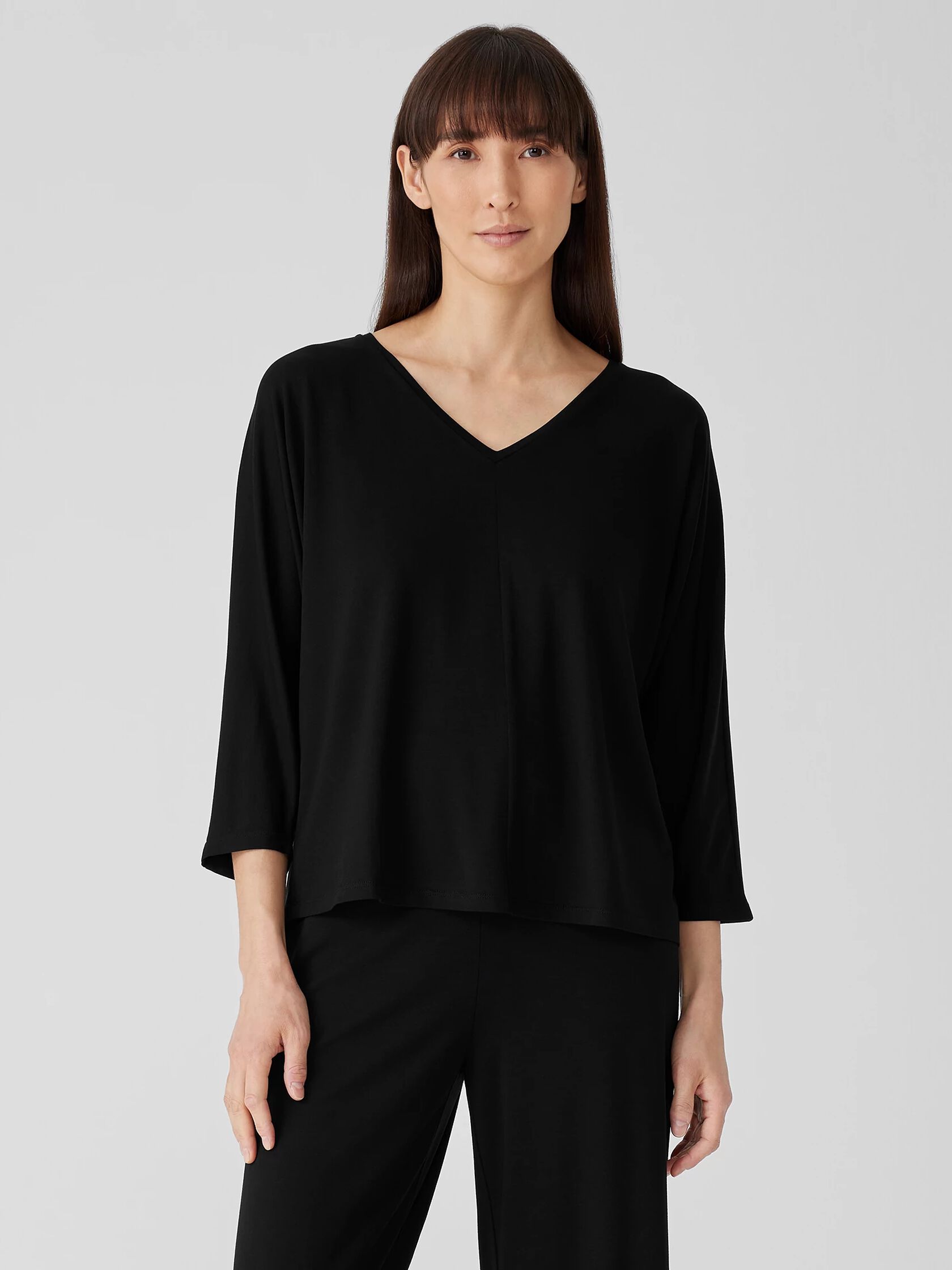 Fine Jersey Dolman-Sleeve Top