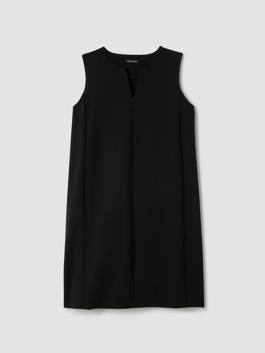Lightweight Ponte Split Neck Dress