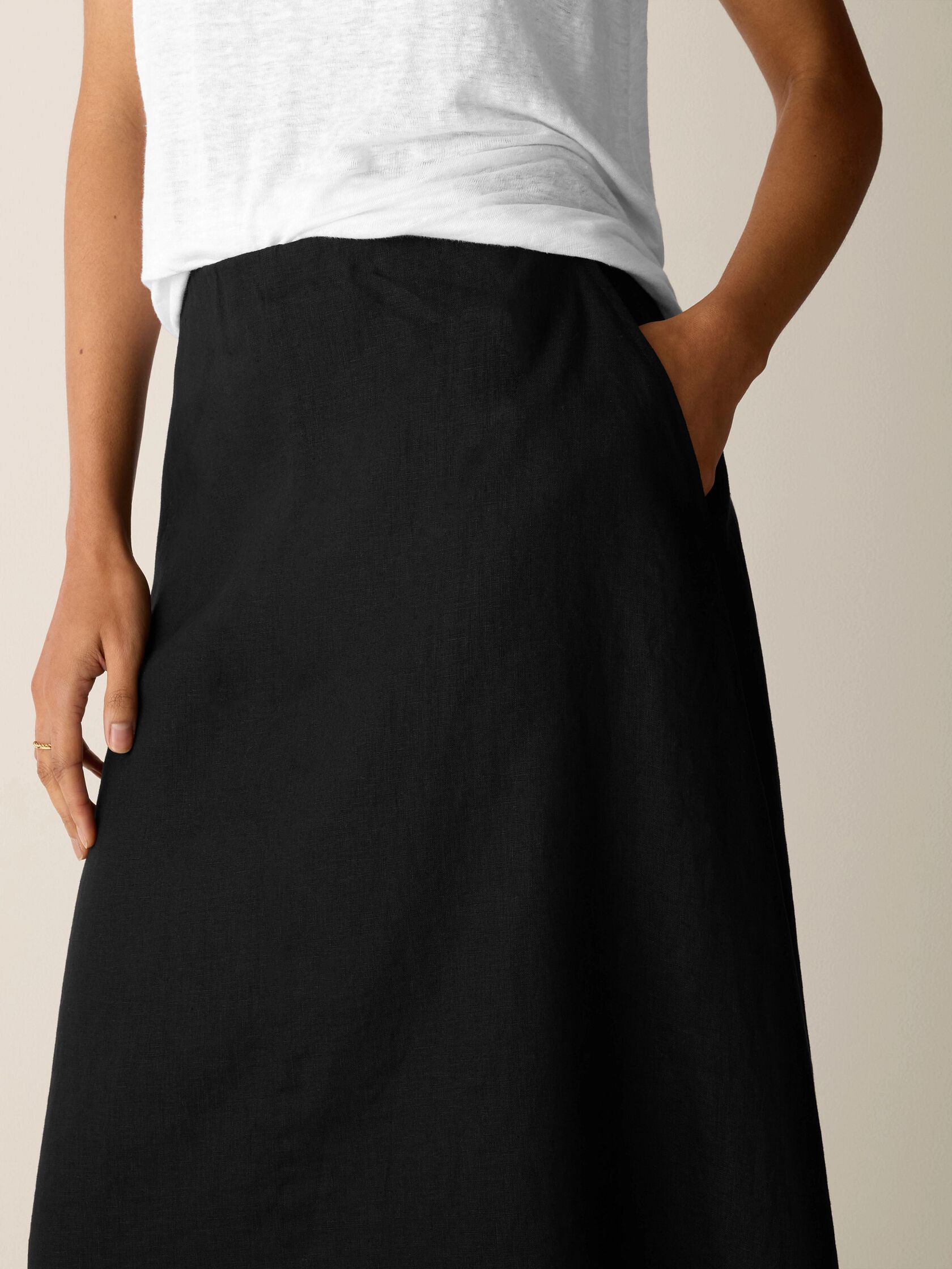 Organic Linen Half-Circle Skirt
