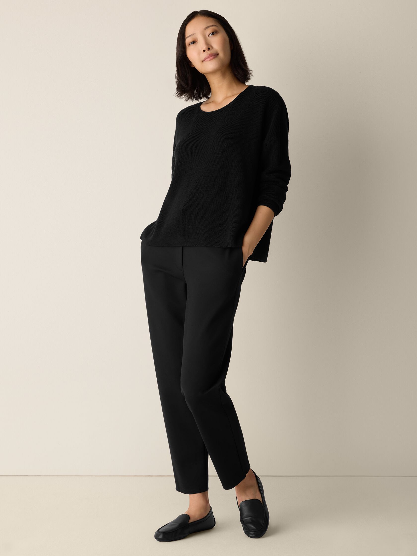Merino Crew Neck Top in Regenerative Wool