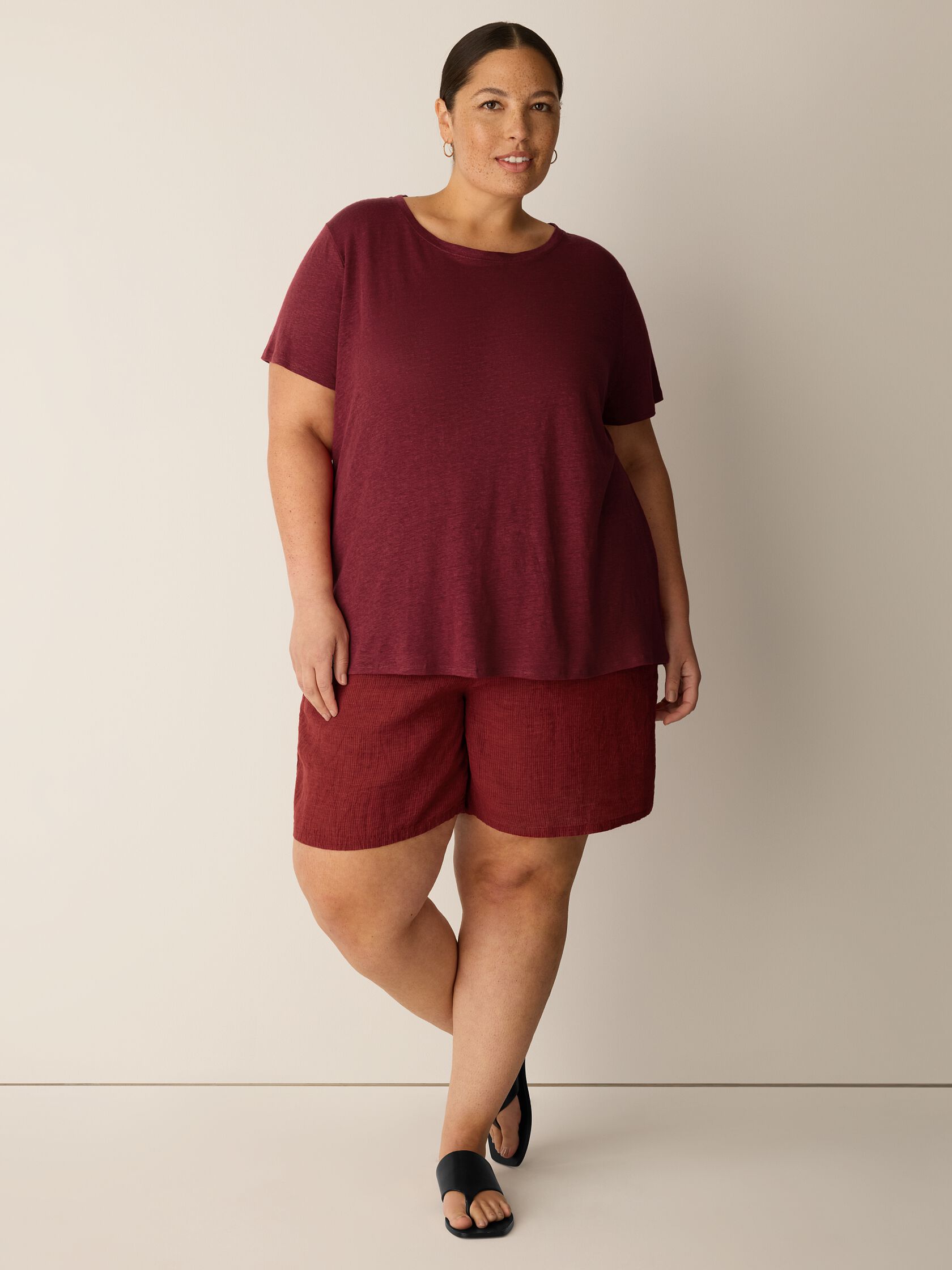 Organic Linen Jersey Crew Neck Tee