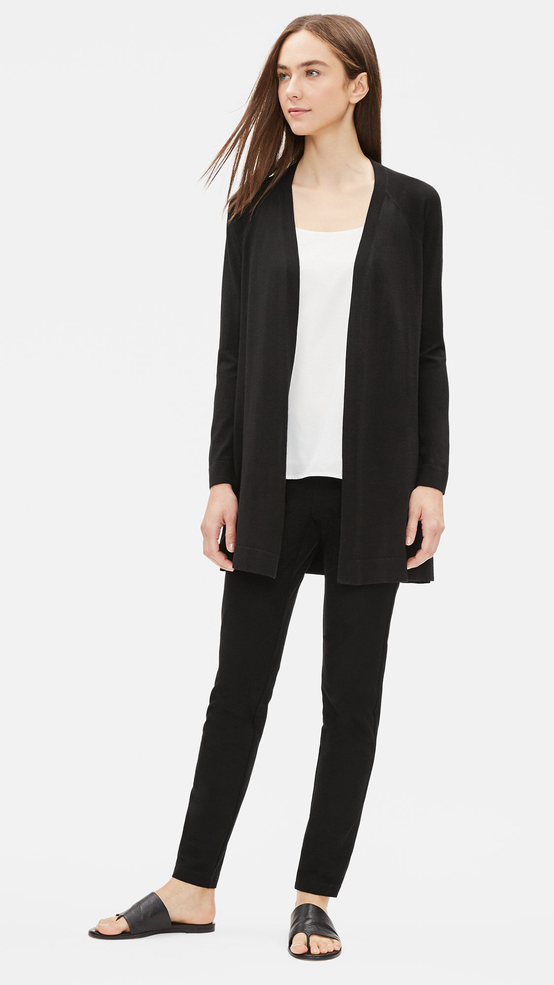 Eileen fisher new arrivals simple long cardigan