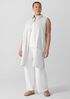 Organic Cotton Ripple Sleeveless Shirtdress