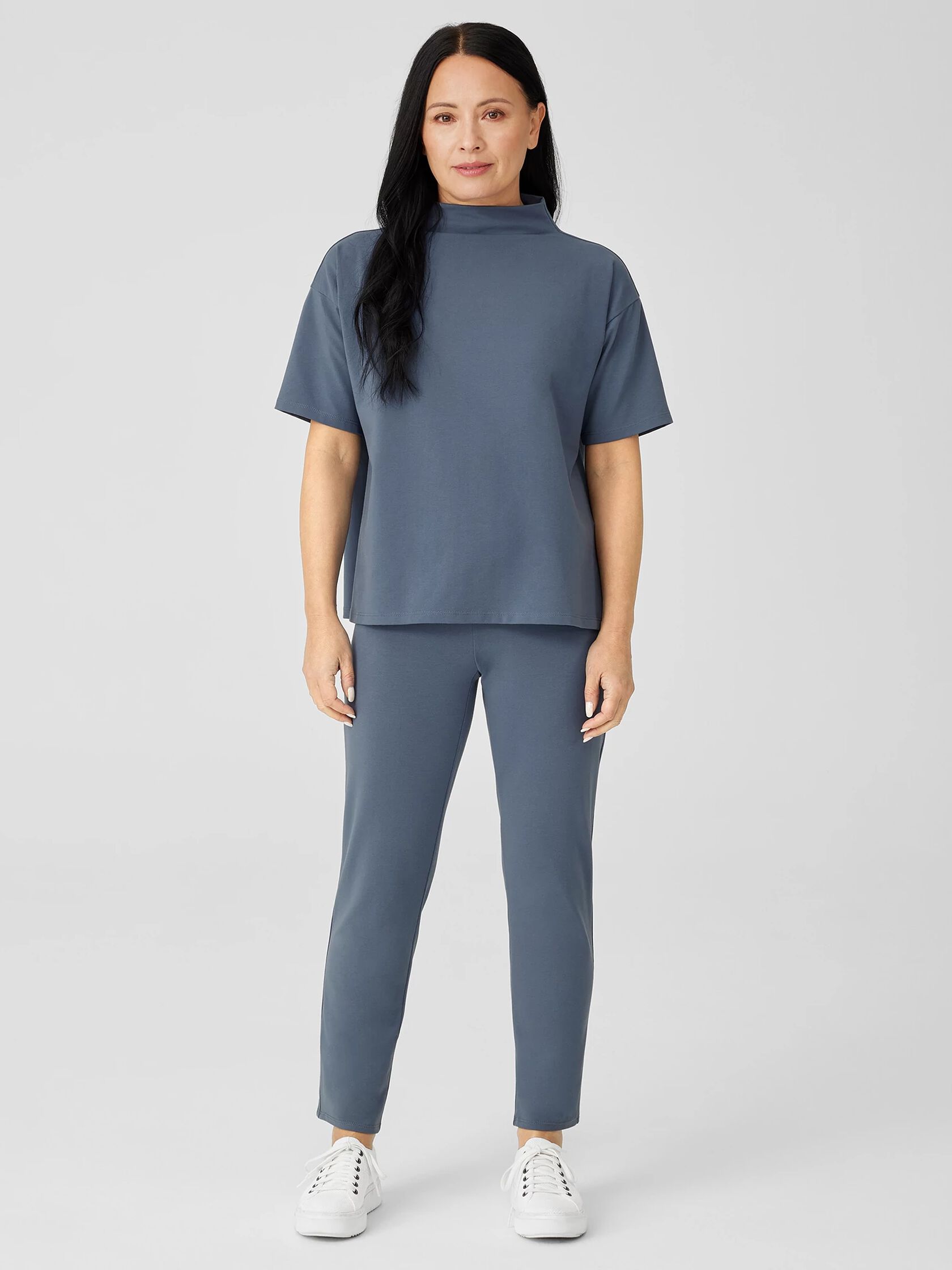 Pima Cotton Stretch Jersey High-Waisted Pant