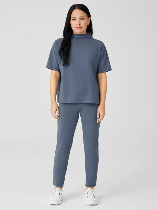 Pima Cotton Stretch Jersey High-Waisted Pant