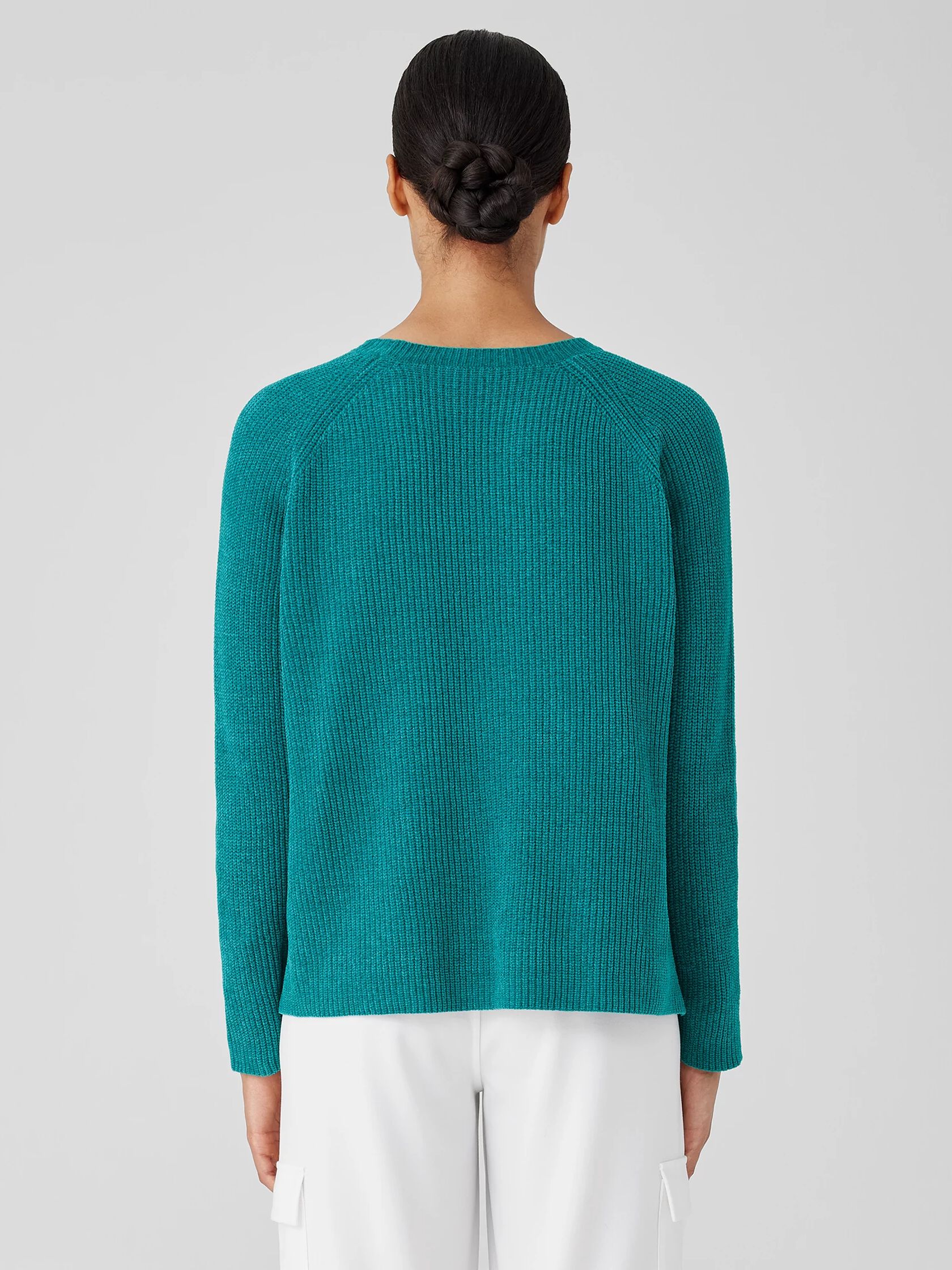 Organic Cotton Chenille Crew Neck Top