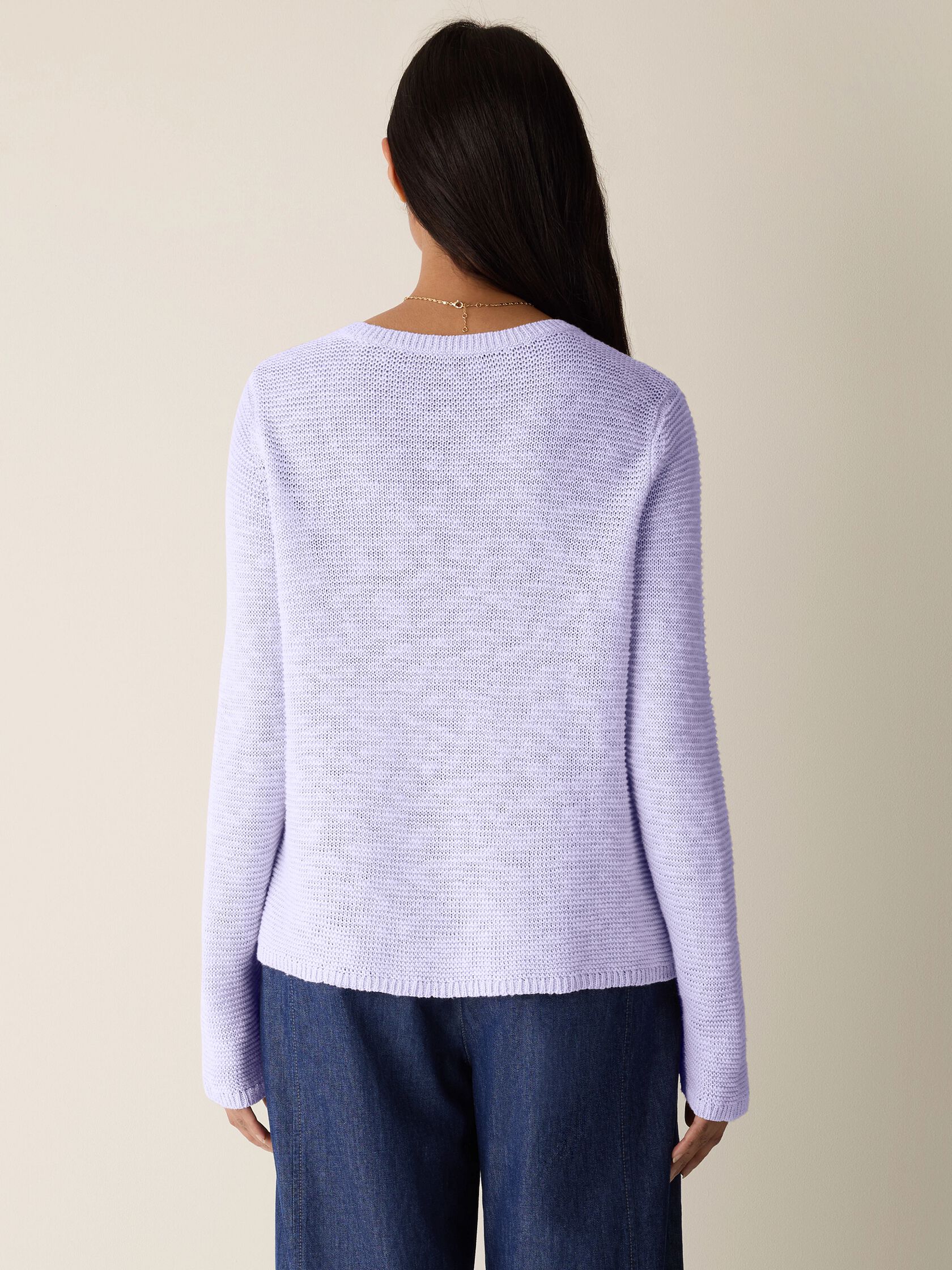 Organic Linen Cotton Slub Crew Neck Top