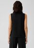 Stretch Jersey Knit Mock Neck Tank