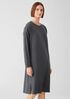 Stretch Jersey Knit Crew Neck Dress