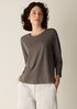 Organic Pima Cotton Jersey 3/4-Sleeve Tee
