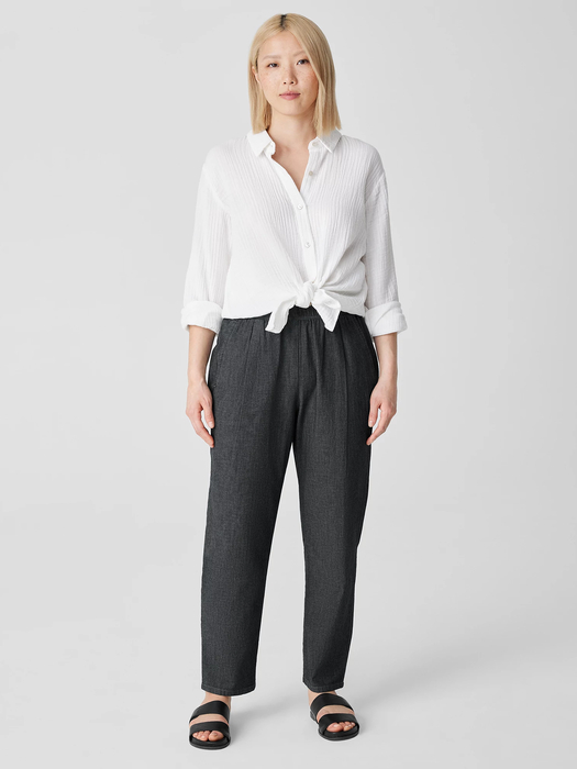Airy Organic Cotton Twill Tapered Pant