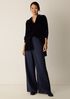 Washable Flex Ponte High Waisted Wide-Leg Pant
