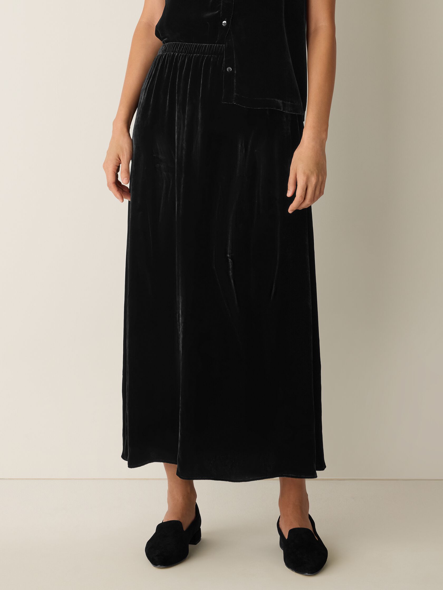 Velvet Flared Skirt