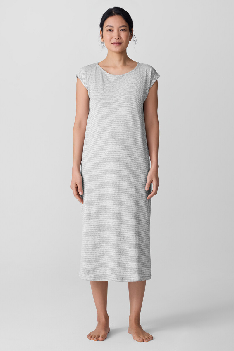 Mini Stripe Organic Cotton Jersey Sleep Dress Mini Stripe Organic Cotton Jersey Sleep Dress