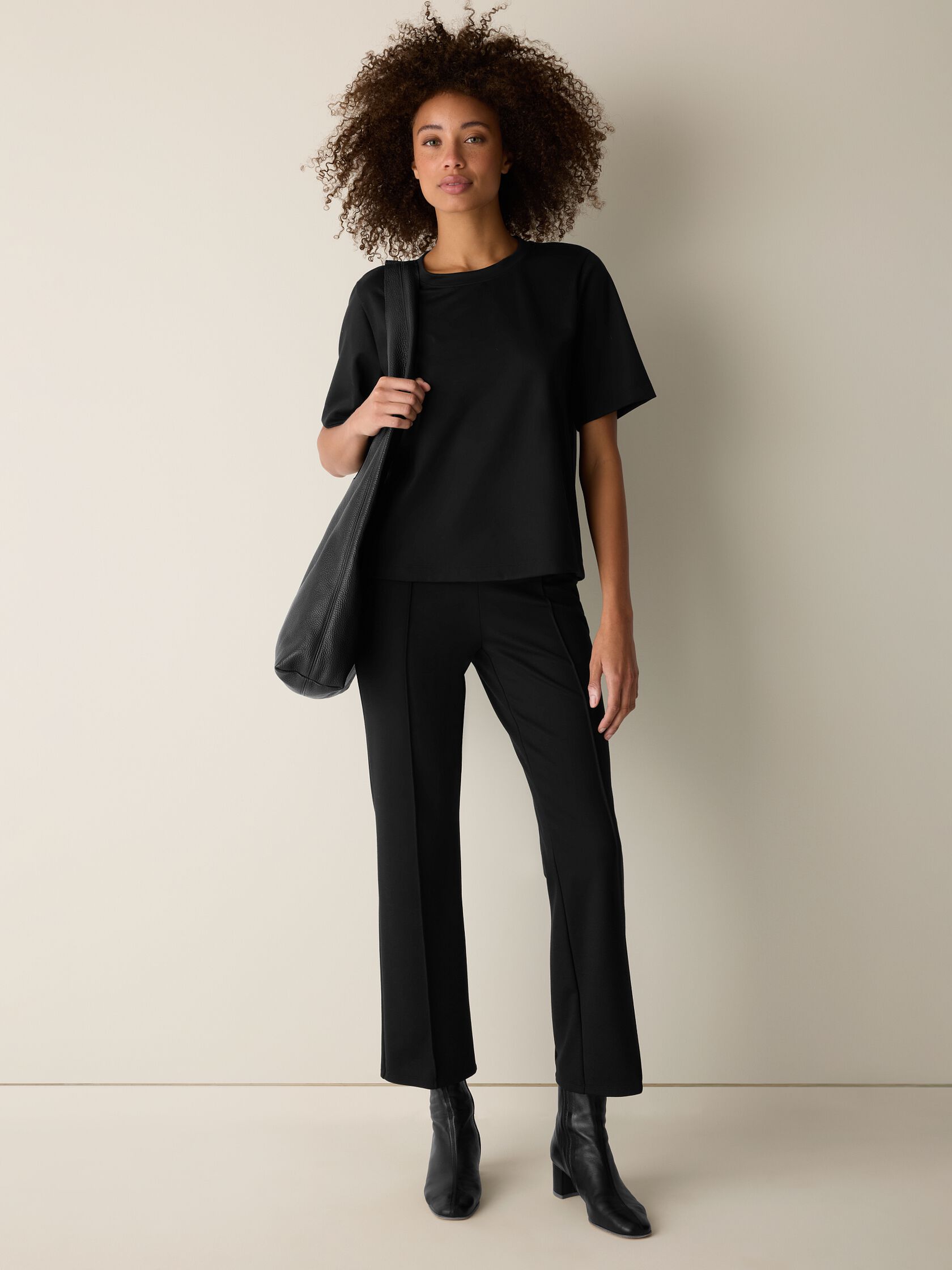 Lightweight Ponte Crew Neck Tee