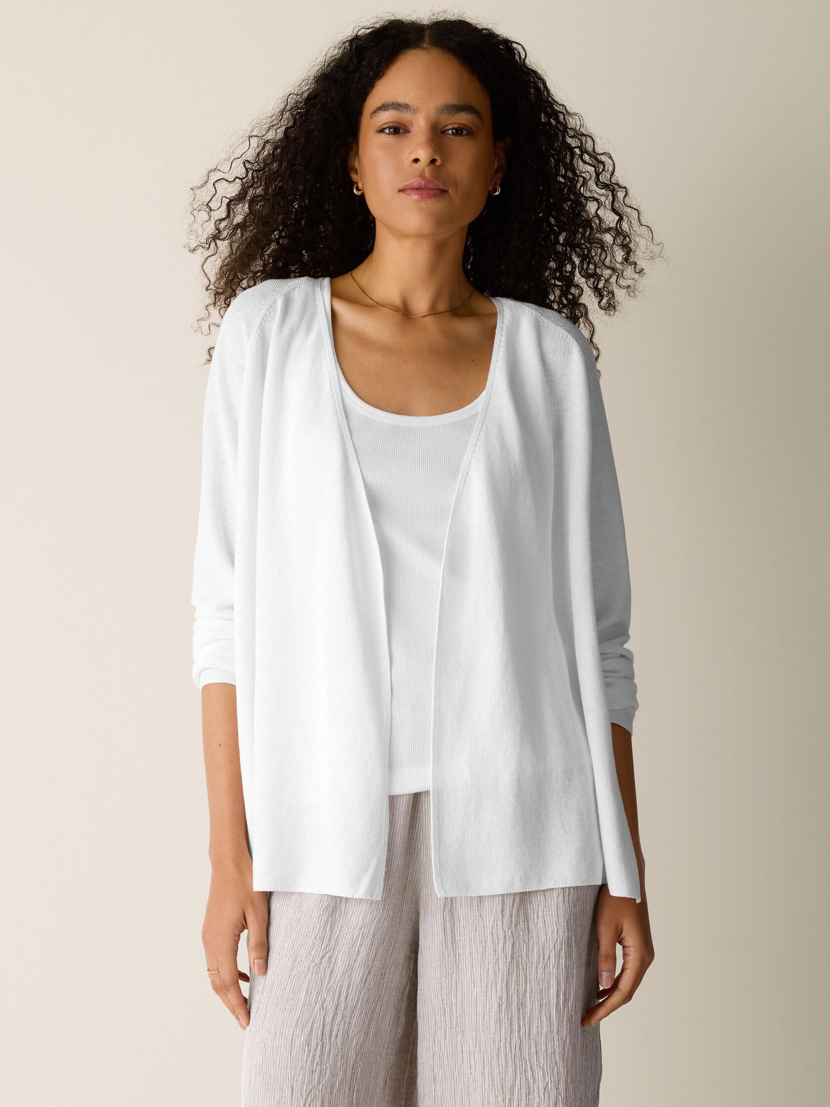 Organic Linen Cotton Wrap Cardigan
