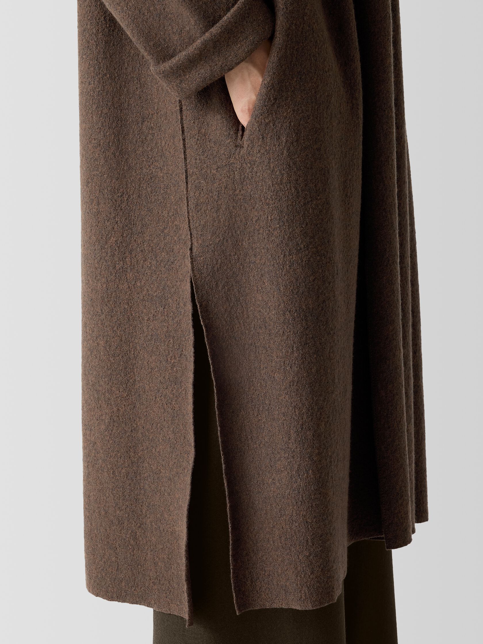 Lightweight Boiled Wool Icon Coat in Regenerative Wool