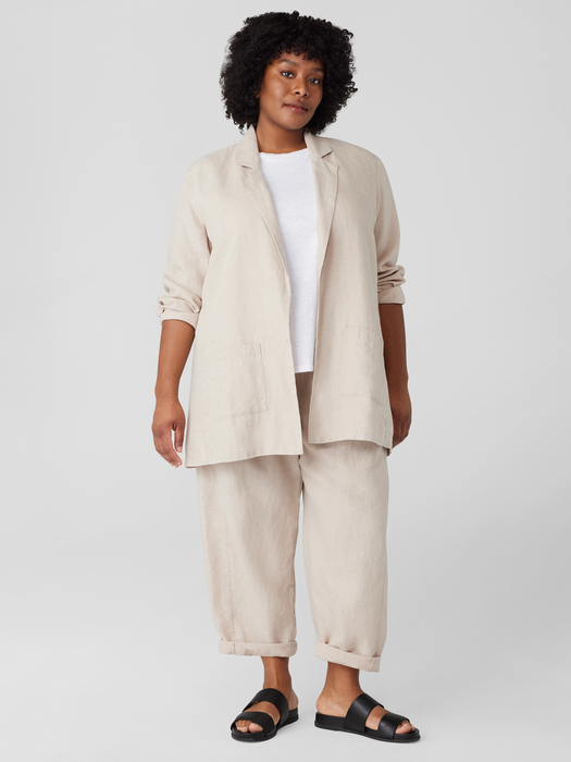 Organic Linen Long Blazer | EILEEN FISHER