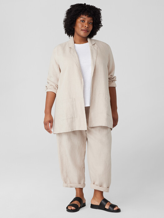 Organic Linen Long Blazer