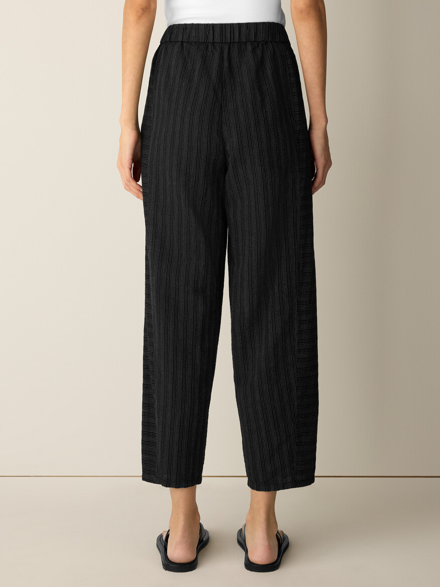 Cotton Blend Stripe Stitch Lantern Pant