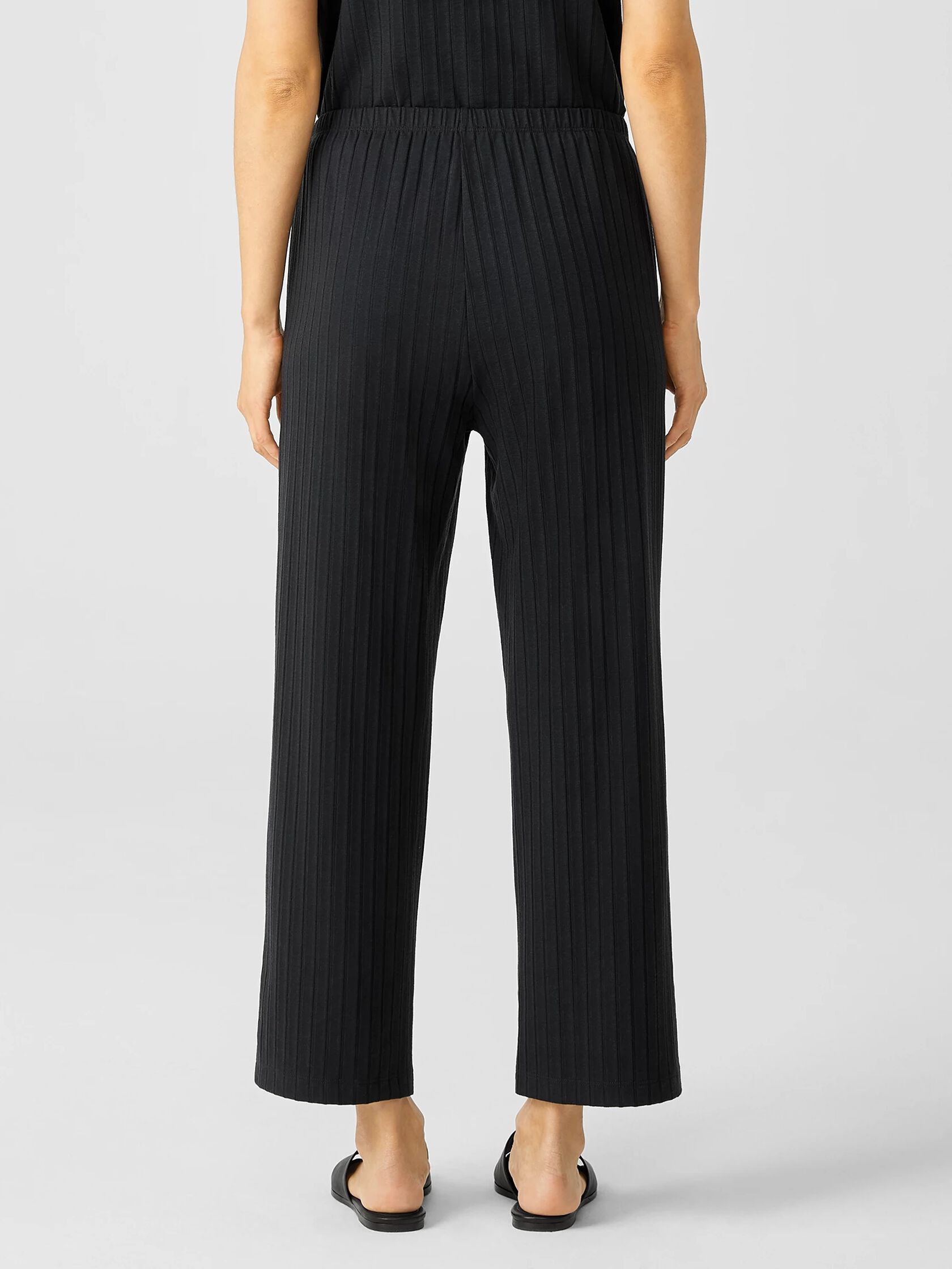 Washable Stretch Rib Straight Pant