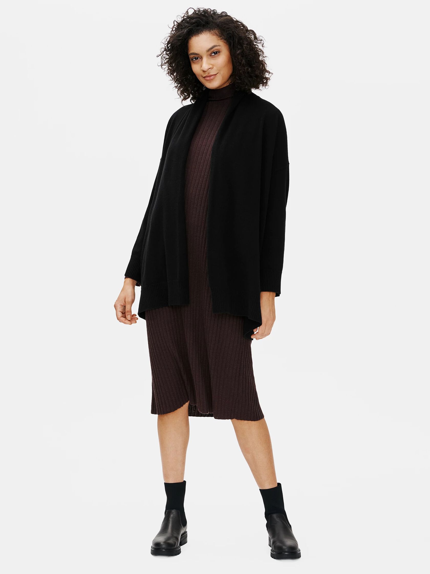 Italian Cashmere Boxy Long Cardigan