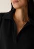 Cozy Brushed Terry Hug Split Neck Top