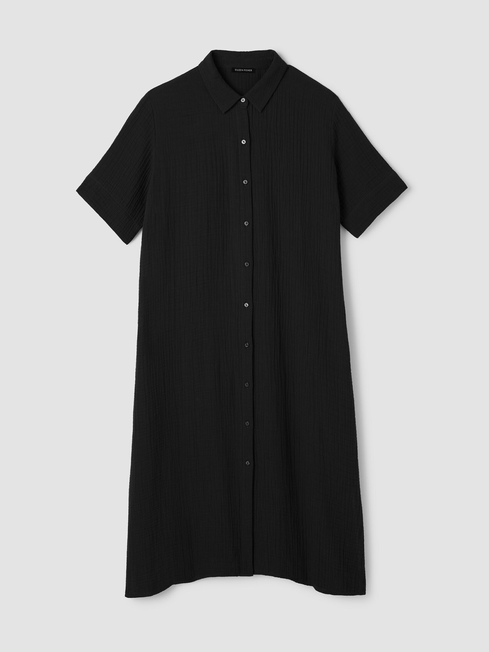 Organic Cotton Lofty Gauze Classic Collar Shirtdress