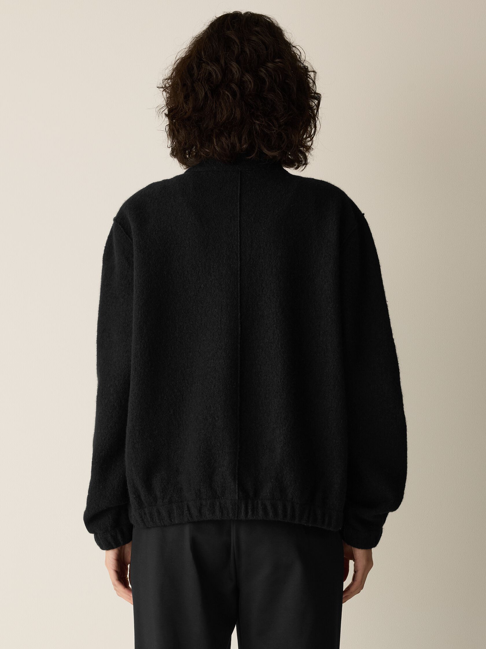 Lightweight Boiled Wool Flight Jacket in Regenerative Wool