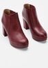 Bird Leather Platform Bootie