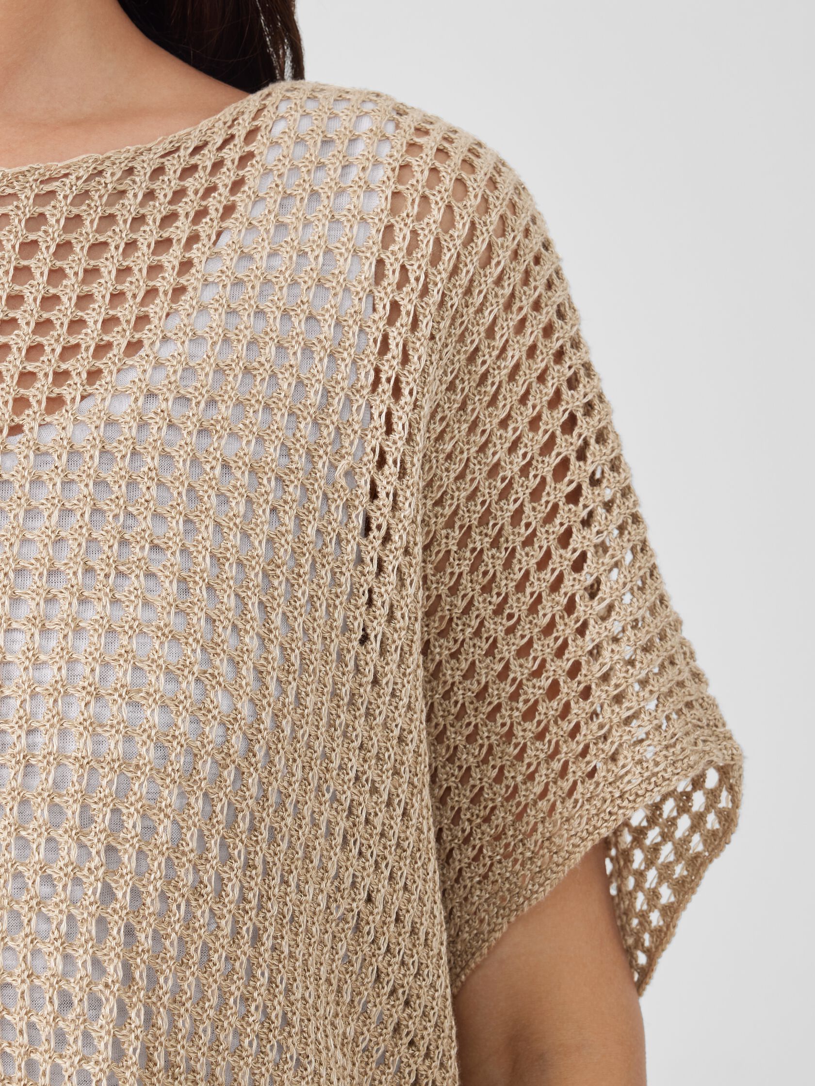 Organic Linen Délavé Bateau Neck Top