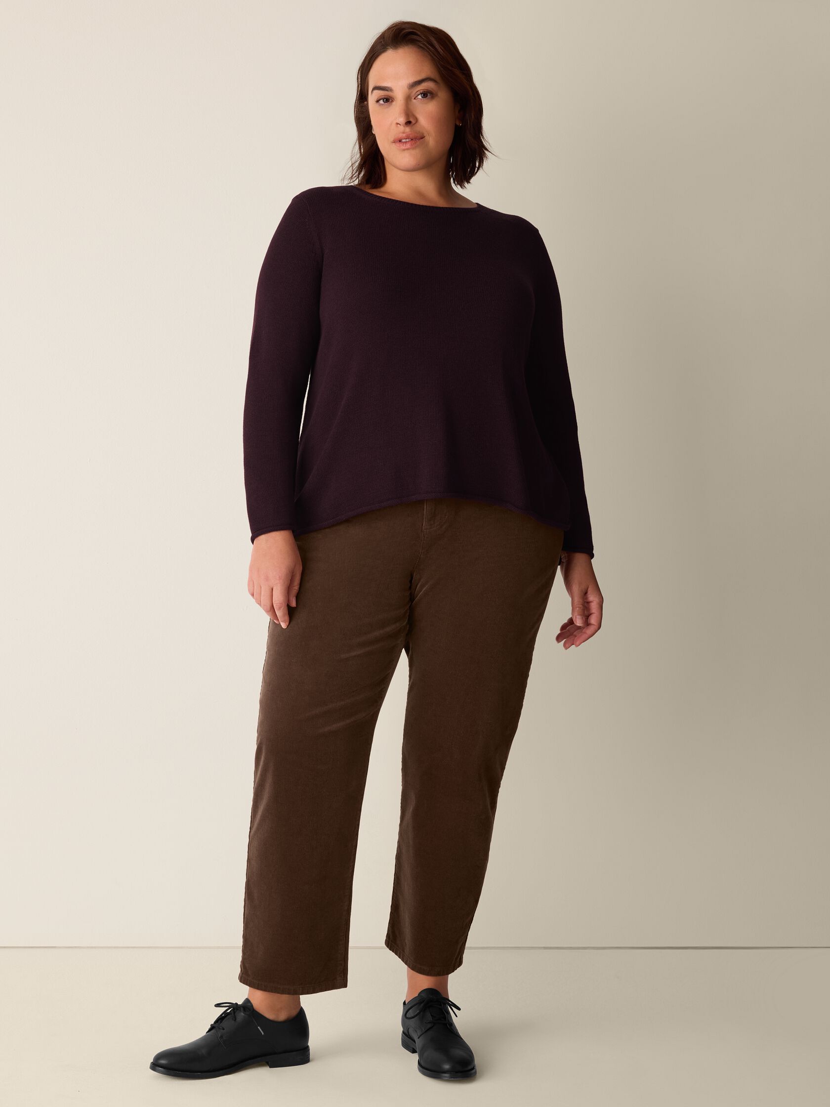 Peruvian Cotton Blend Bateau Neck Top