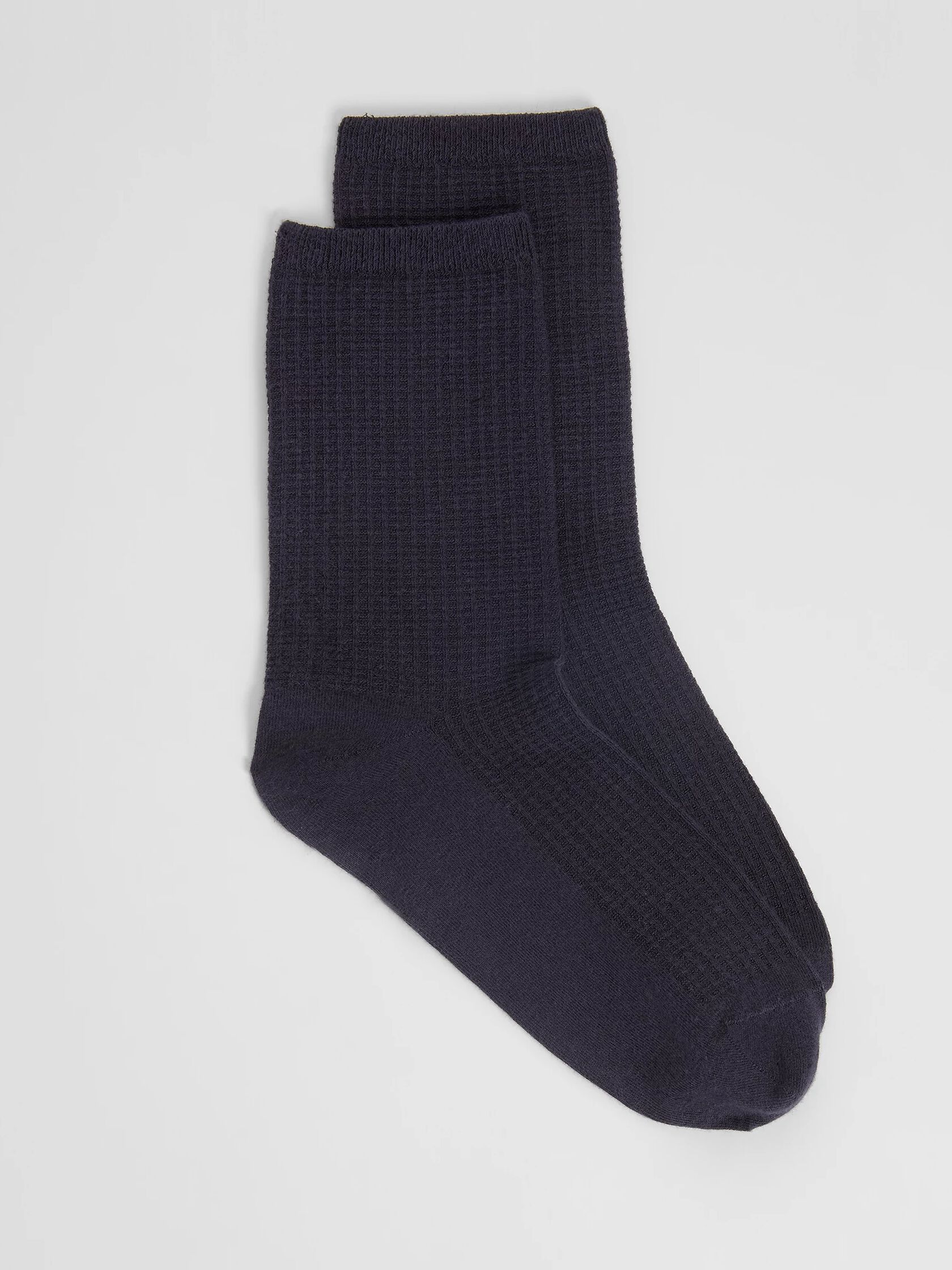 Cotton Waffle Crew Sock