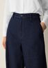 Cotton Stretch Denim Roomy Wide Trouser