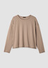 Cozy Brushed Terry Hug Round Neck Box-Top