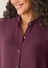 Silk Georgette Crepe Band Collar Top