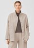 Cotton Hemp Stretch Stand Collar Jacket