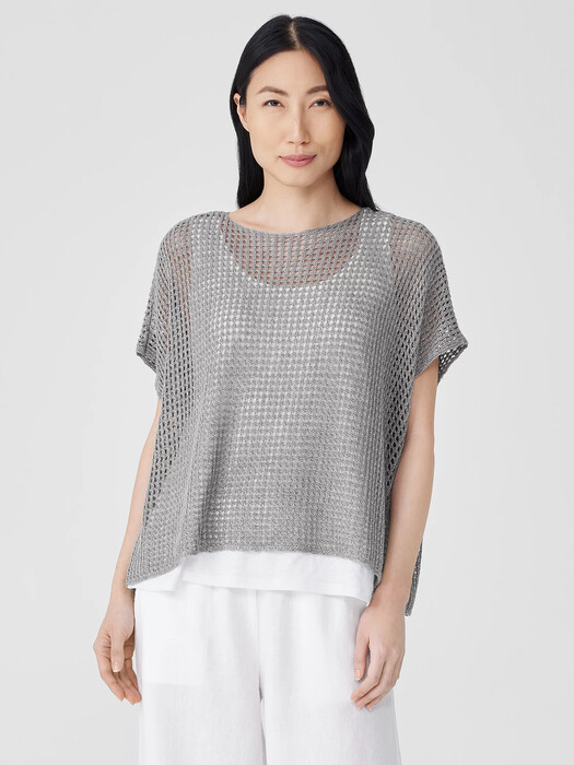 Organic Linen Délavé Bateau Neck Top