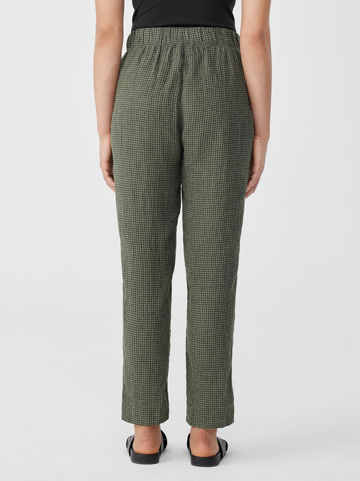 Puckered Organic Linen Tapered Pant
