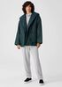 Eggshell Recycled Nylon Hooded Coat