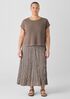 Organic Cotton Cord Sheen Jewel Neck Top
