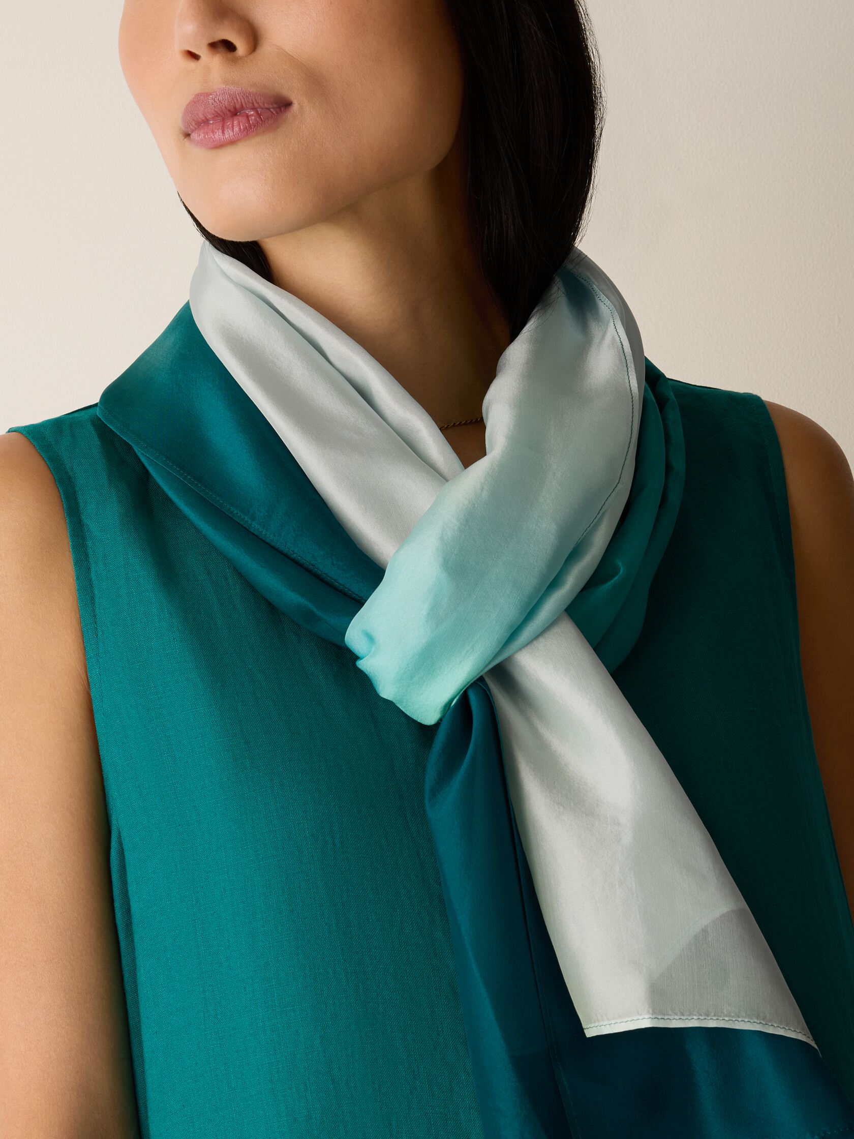 Hand-Dyed Organic Silk Scarf