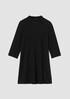 Stretch Jersey Knit Mock Neck Long Top