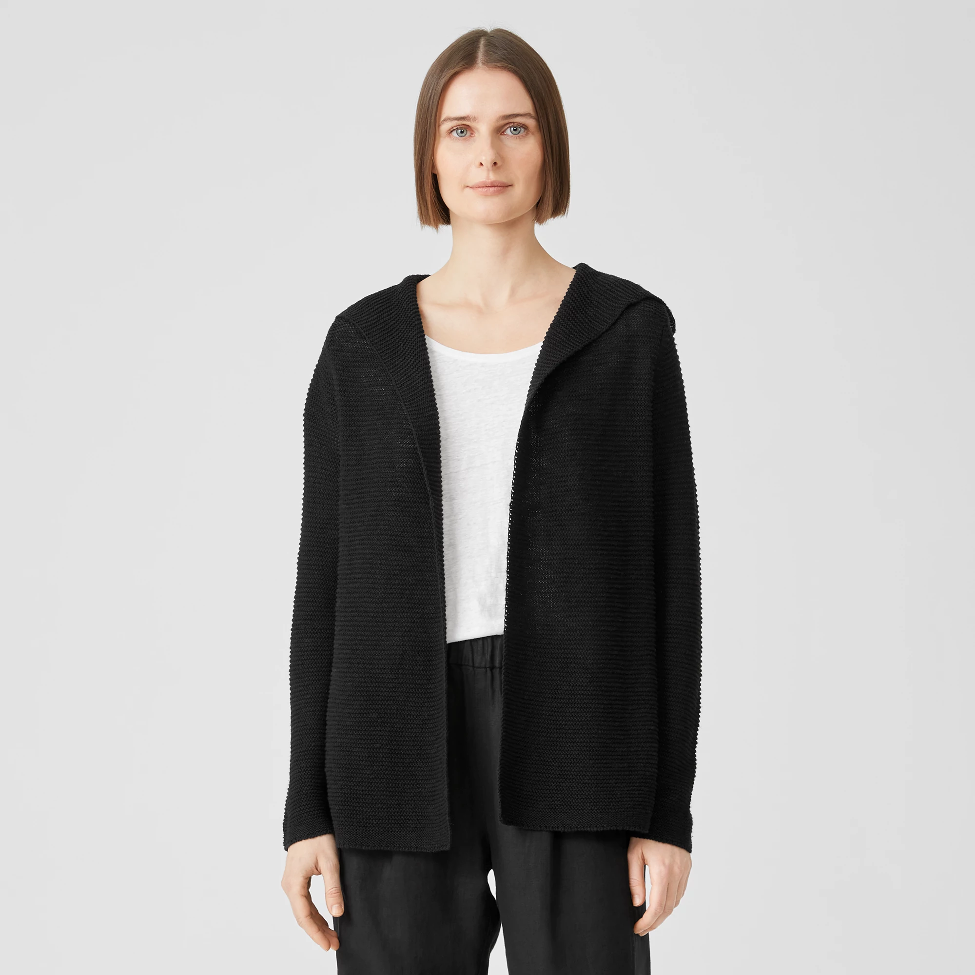 Organic Cotton Linen Slub Hooded 