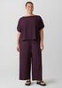 Woven Plissé Wide-Leg Pant