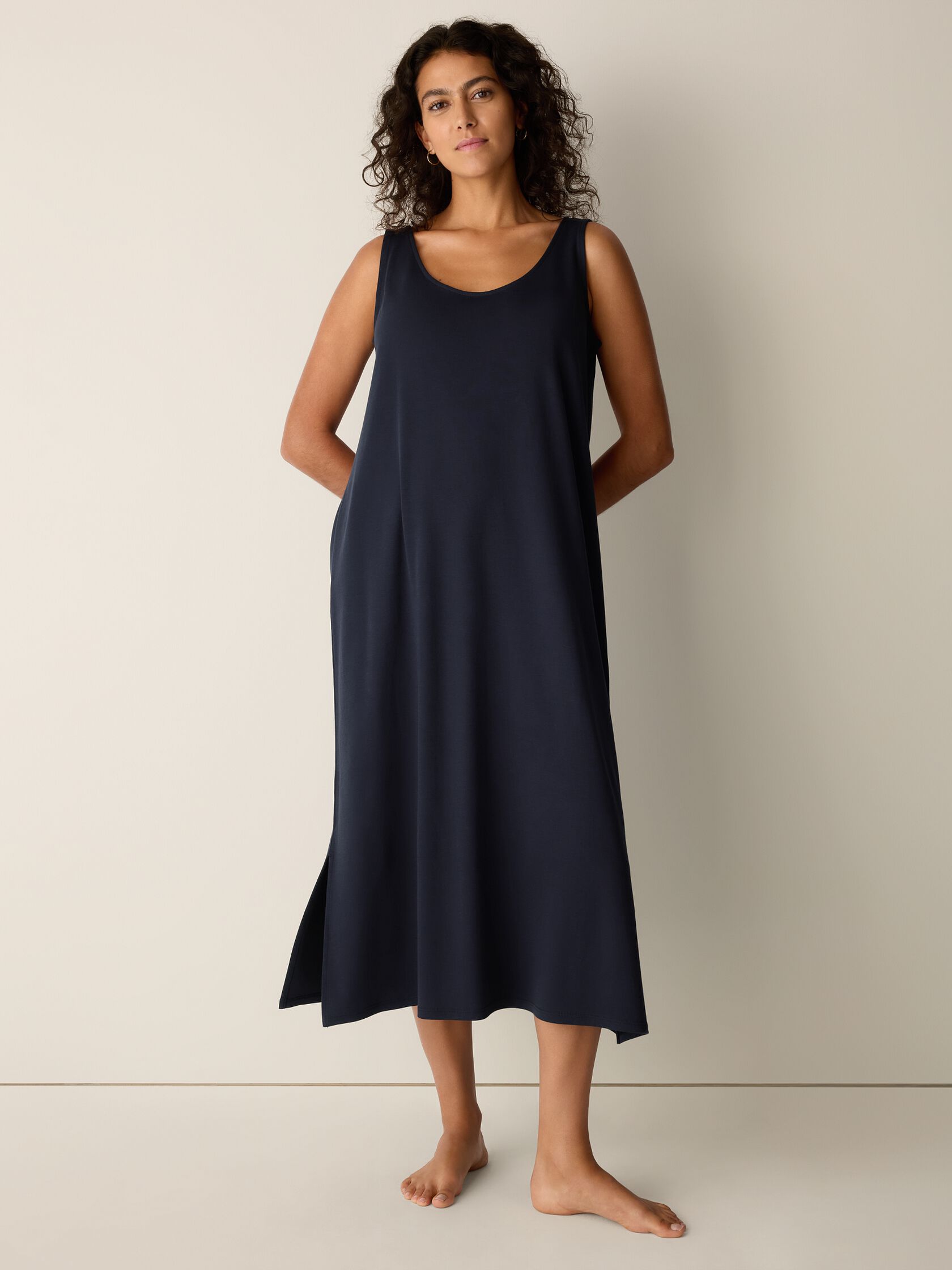 Organic Cotton Interlock Tank Sleep Dress