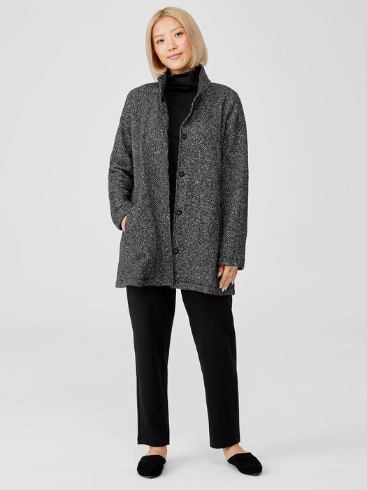 Organic Cotton Terry Stand Collar Jacket