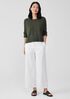 Organic Linen Cotton Raglan-Sleeve Top